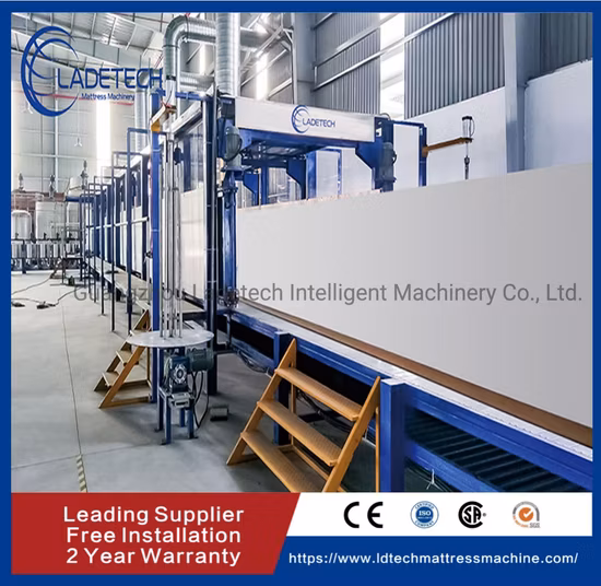 Fully Automatic Continuous Polyurethane Foaming Line/ Foam Cutting Machine / Foam Mattress Making Machine